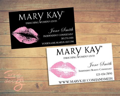 mary kay business card template.